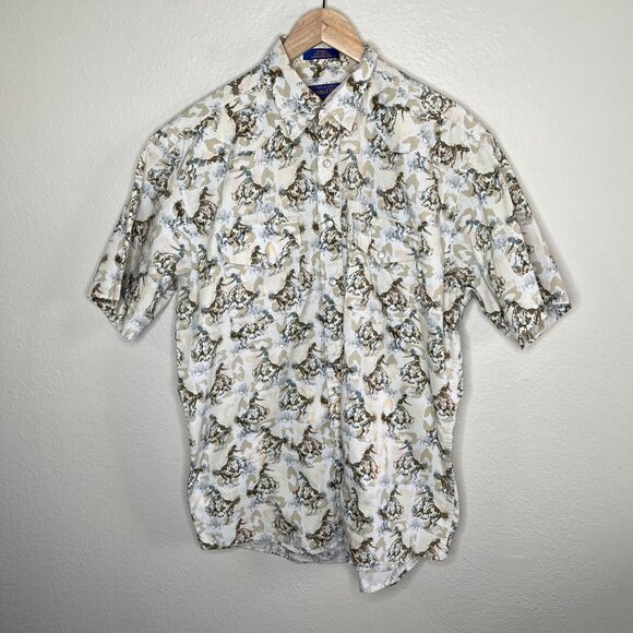 Pendleton Mens Western Pearl Snap Short Sleeve Button-Up Shirt Medium - Picture 9 of 9